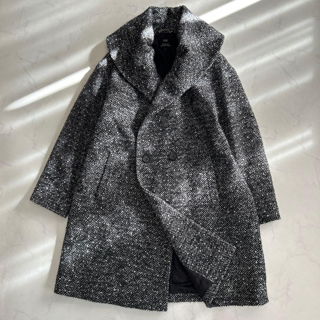 【極美品】23区　ウールロングコート　アルパカ、モヘヤ、アンゴラ混　サイズ40