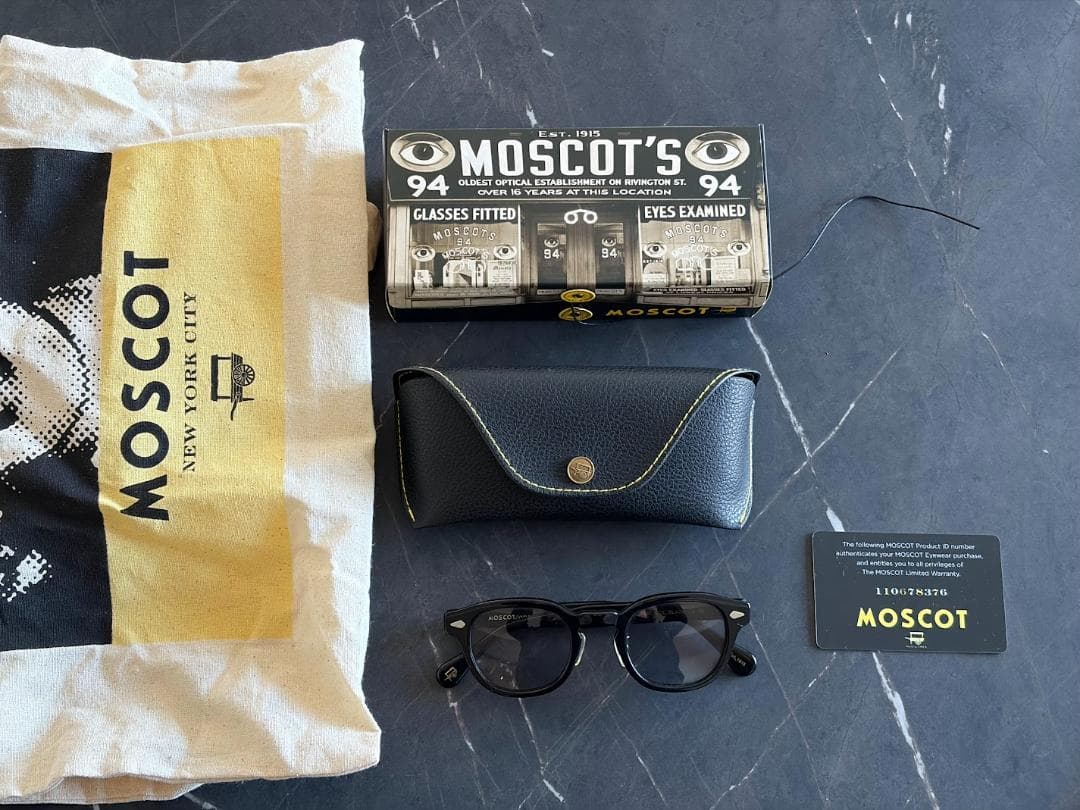 【美品】MOSCOT LEMTOSH 46 グレー 濃度 25%