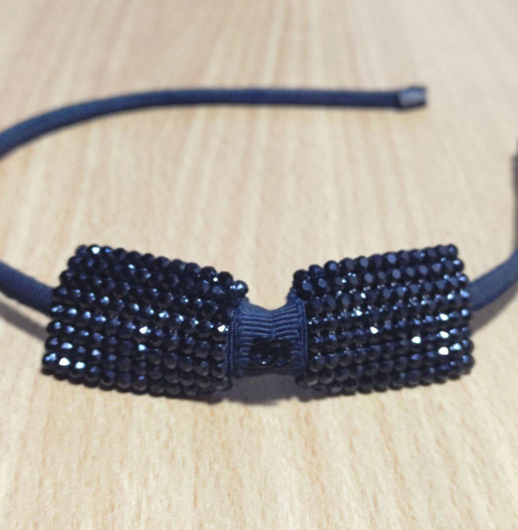 CHANEL シャネル ブラックリボン ヘアバンド カチューシャ