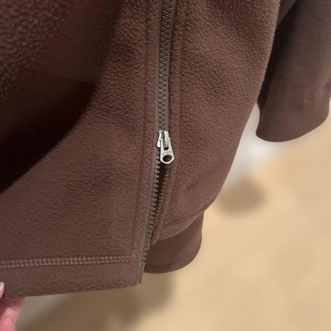 アメリカーナ　 ワンポイント刺繍ロゴ フリースフードジャケット