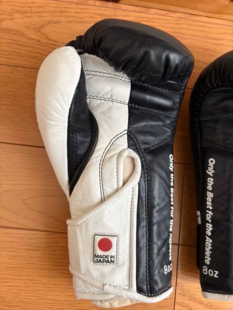 セール　adidas ボクシンググローブ 黒/白　8オンス　JBC承認　日本製