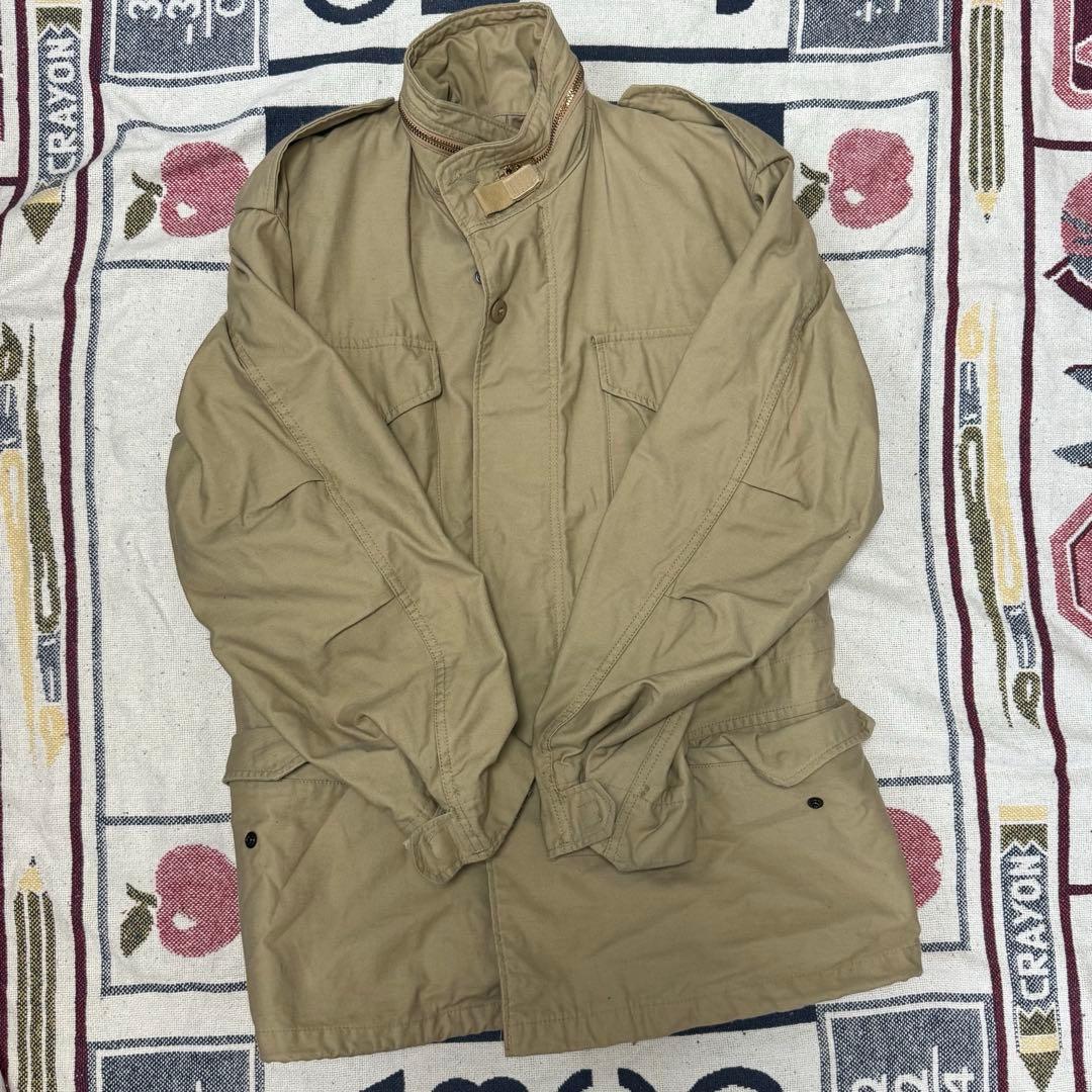 【USA製】ALPHA M-65 フィールドジャケット ベージュ 80s