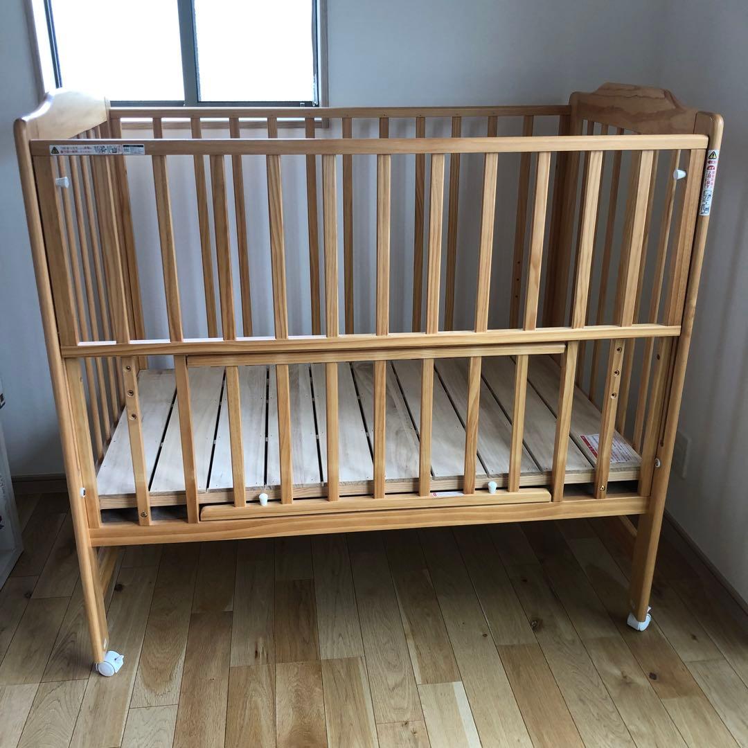 KATOJI カトージ ベビーベッド ハイタイプ　ナチュラル ほぼ未使用