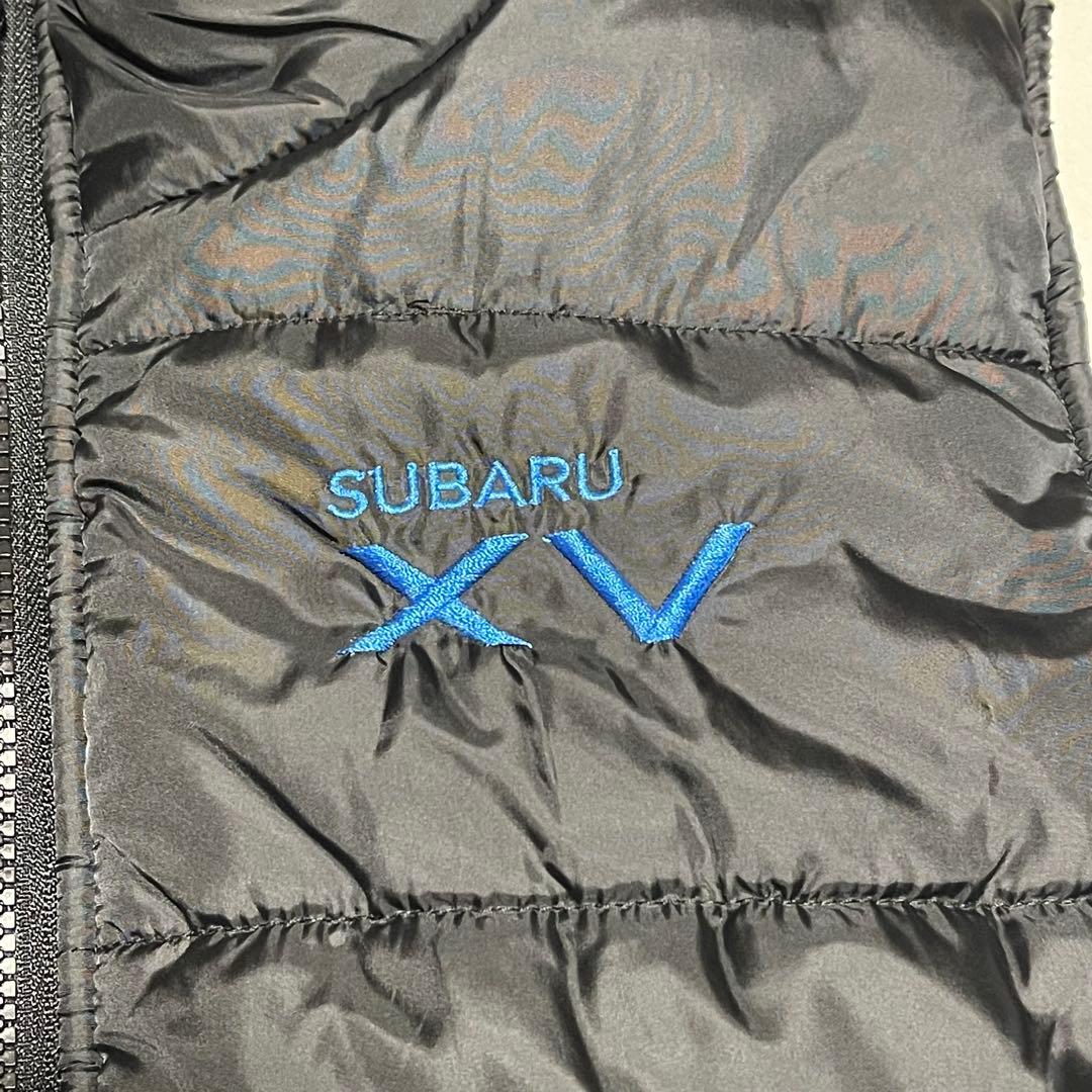 美品 SUBARU リバーシブル 中綿 ベスト 企業ロゴ ブラック スバル