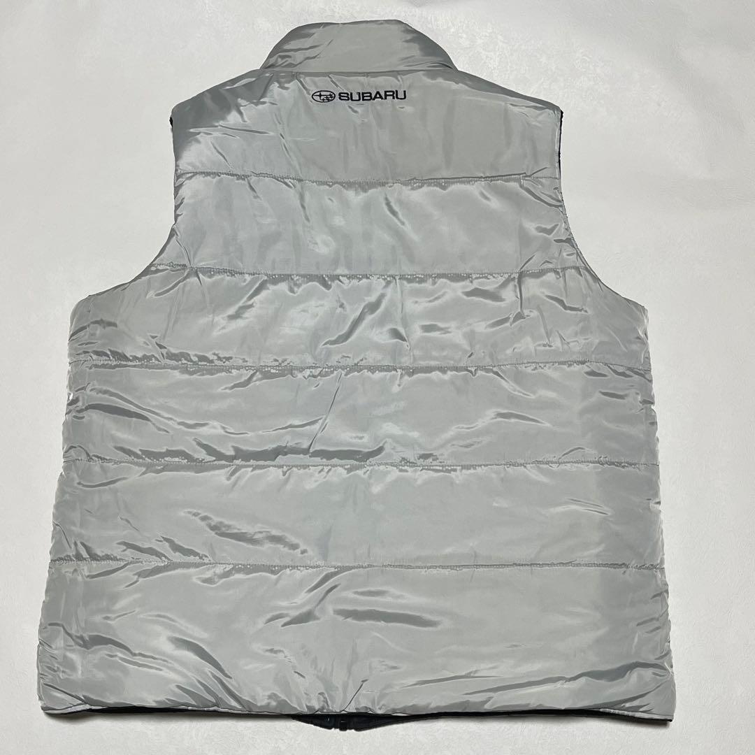 美品 SUBARU リバーシブル 中綿 ベスト 企業ロゴ ブラック スバル