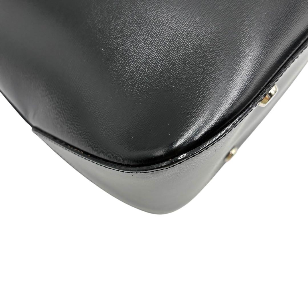 【美品】 WAKO ワコウ ハンドバッグ ブラック ハンドバッグ ロゴ