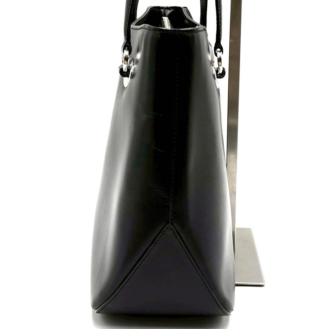 【美品】 WAKO ワコウ ハンドバッグ ブラック ハンドバッグ ロゴ