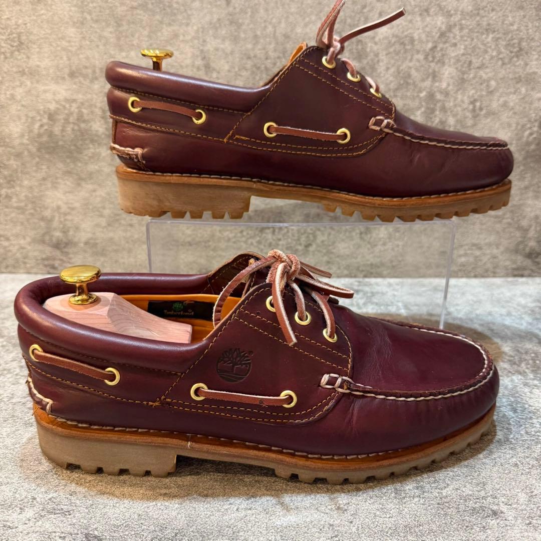 【定番】ティンバーランド デッキシューズ 3eye クラシック バーガンディ