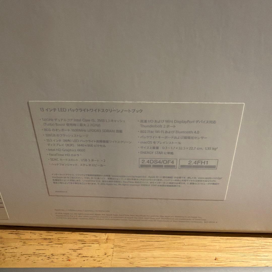 MacBook本体 Macbook Air 2016 128GB MMGF2J/A A1466