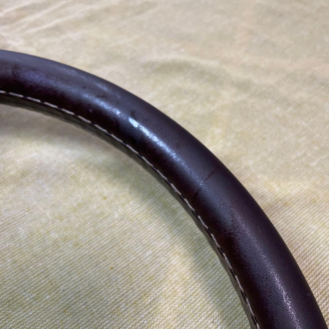 超希少！！ブラウンレザー　ナルディステアリング360mm ホーンボタンリング付き