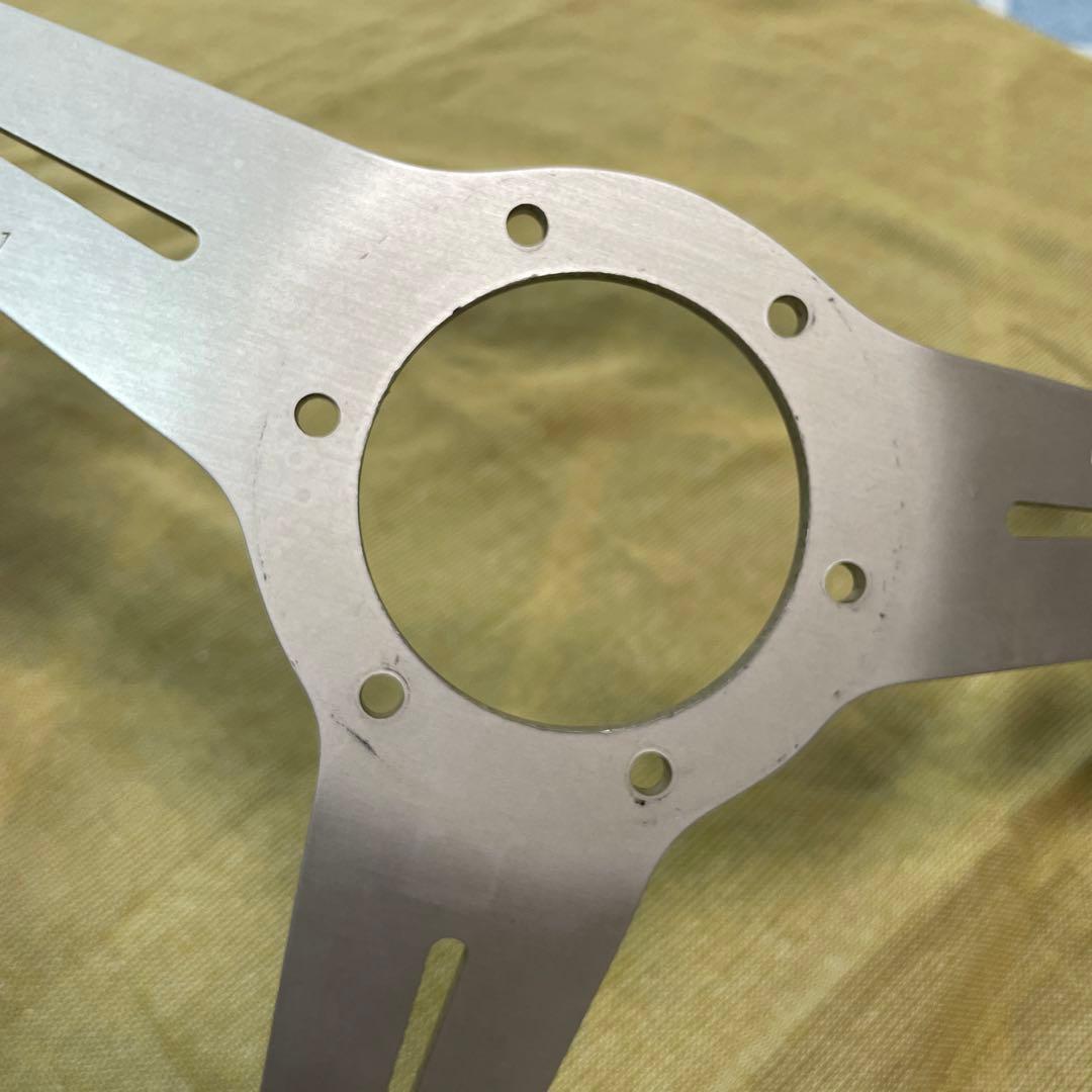 超希少！！ブラウンレザー　ナルディステアリング360mm ホーンボタンリング付き