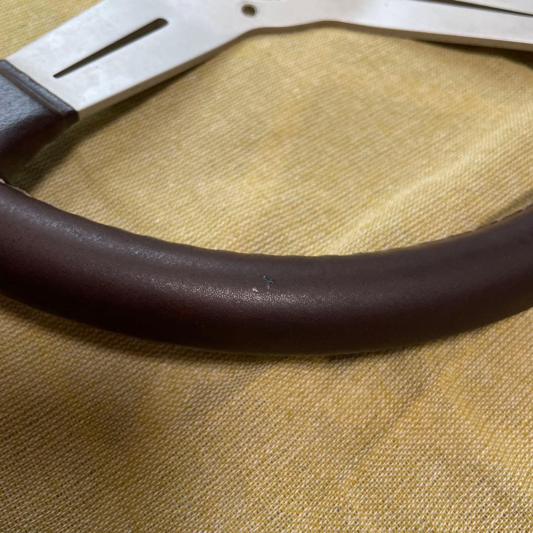 超希少！！ブラウンレザー　ナルディステアリング360mm ホーンボタンリング付き