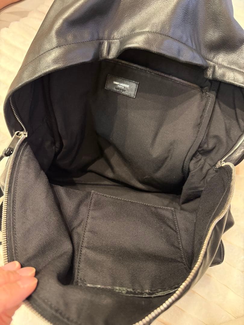 サンローランパリ リュック バックパック シティ ブラック レザー