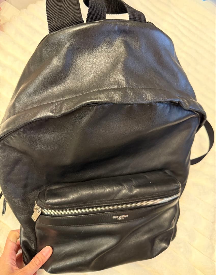 サンローランパリ リュック バックパック シティ ブラック レザー