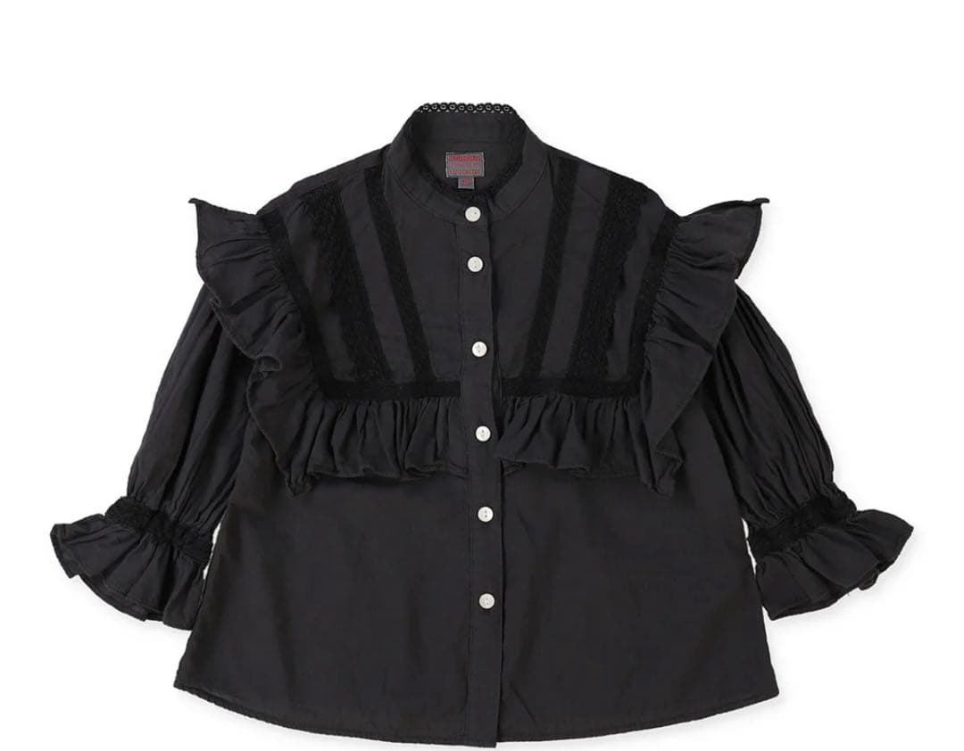 新品同様【デニム＆ダンガリー】 ローンレースブラウス02size