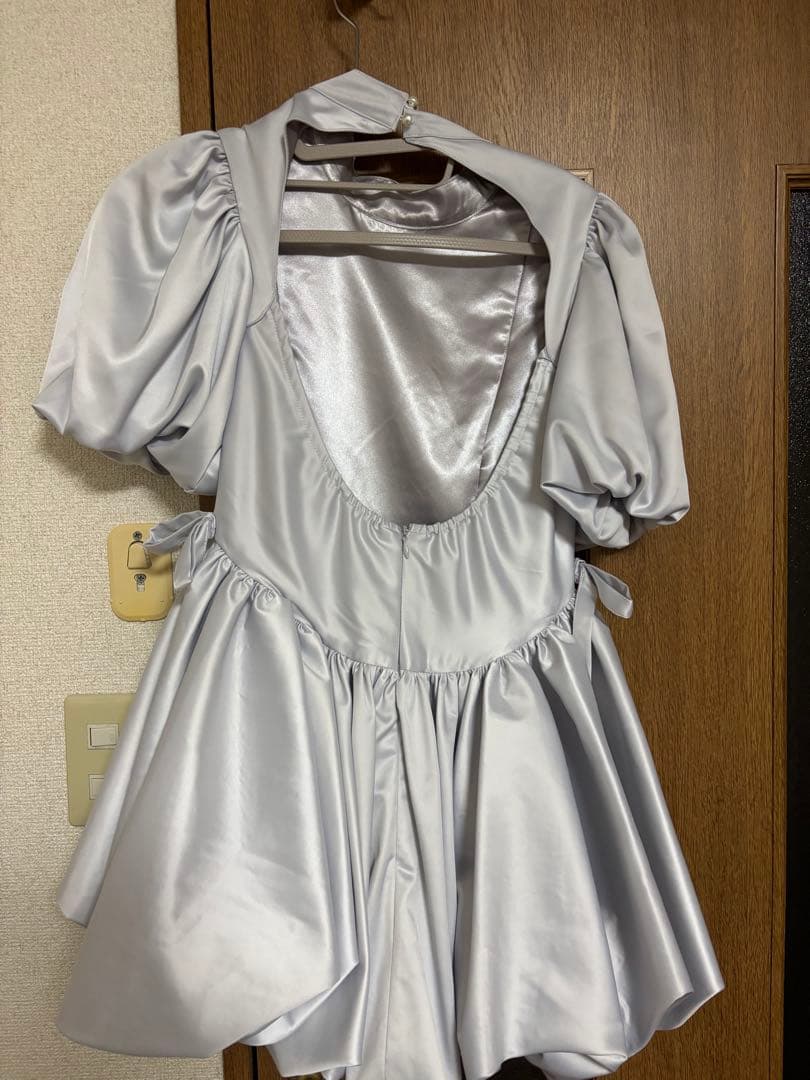 スカート treaturself satin balloon peplum mini