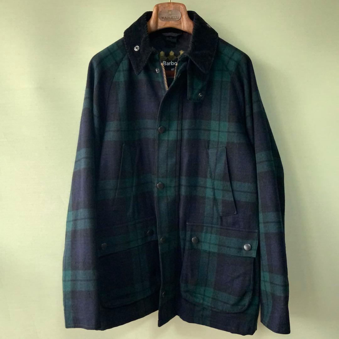 美品 Barbourバブアー ウールジャケットBEDALE 40ブラックウォッチ