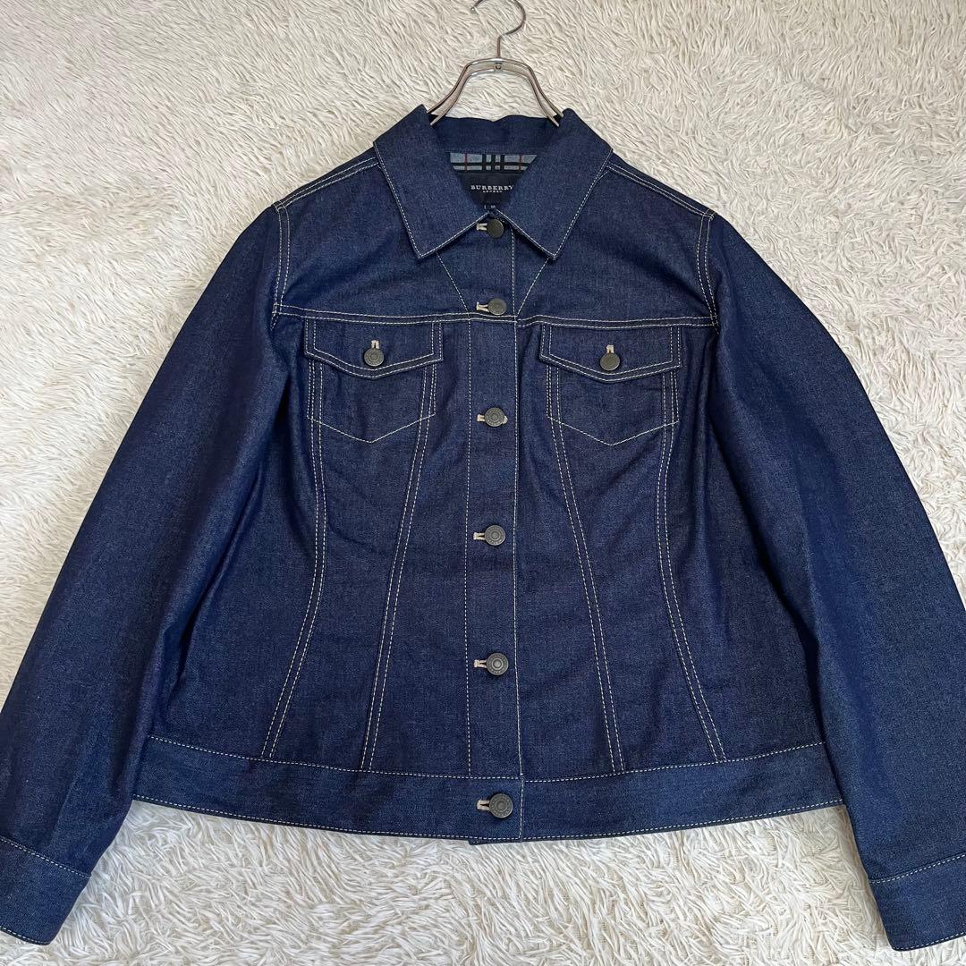 【極美品】バーバリーロンドン デニムジャケット ノバチェック 大きいサイズ