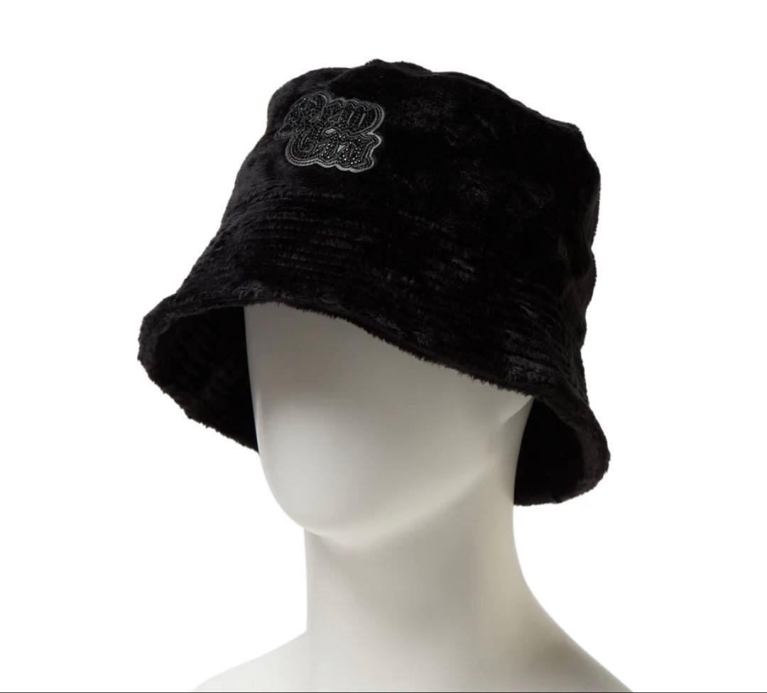 セーラーブリム Micro Fur Rhinestone ブラック