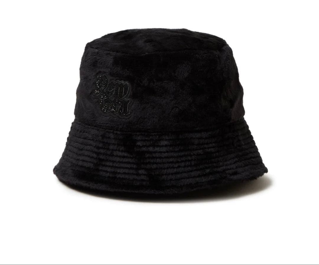 セーラーブリム Micro Fur Rhinestone ブラック