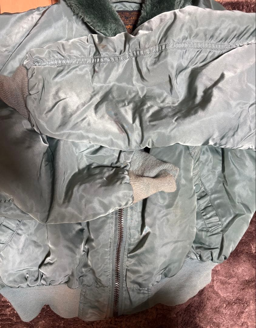 90s USA製 ALPHA B-15D フライトジャケット L 希少品✨️