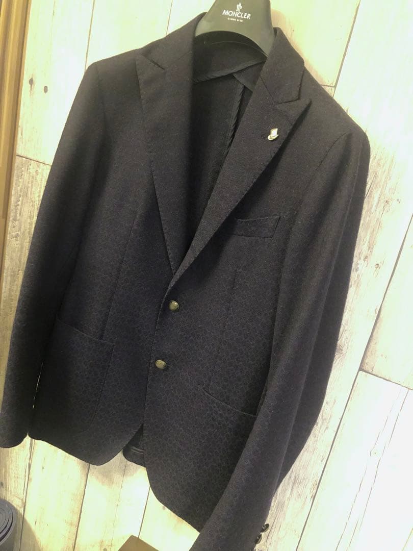 SAFARI掲載 限定品 タリアトーレ ネイビー ブレザー 44 紺ブレ