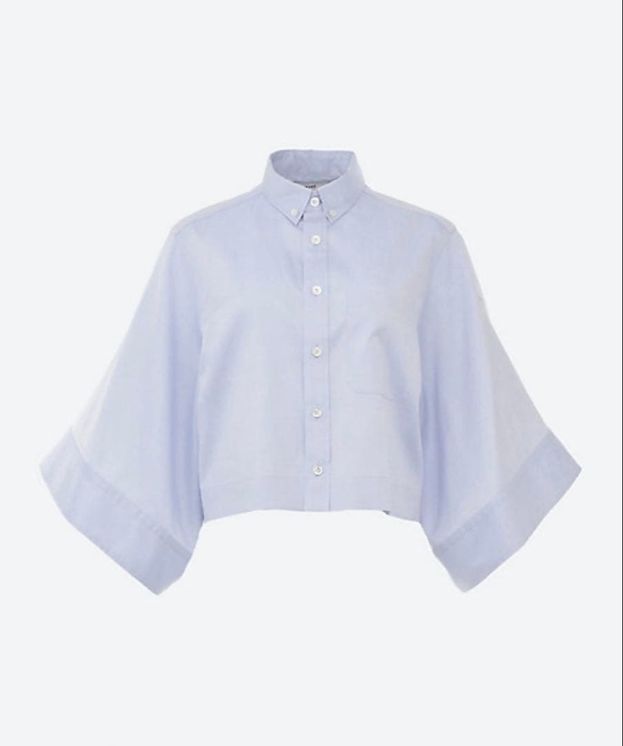 HYKE ハイク　BUTTON-DOWN BELL-SLEEVE SHIRT