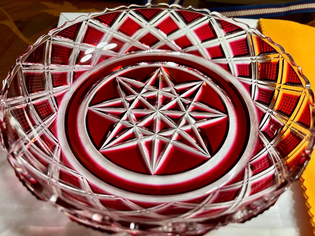 カルティエ 】島津薩摩切子　中皿