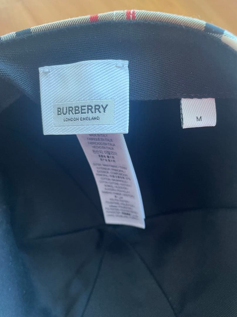 【パンチョ@即購入ok 】Burberryチェック柄 ベースボールキャップ