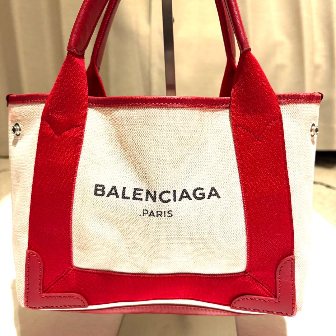 BALENCIAGA　バレンシアガ　ハンドバッグ　トートバッグ　ネイビーカバス