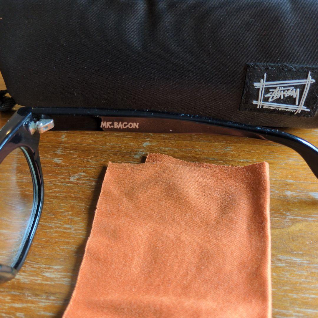 Stussy MR. BACON ブラックフレーム　クリアグラス　サングラス