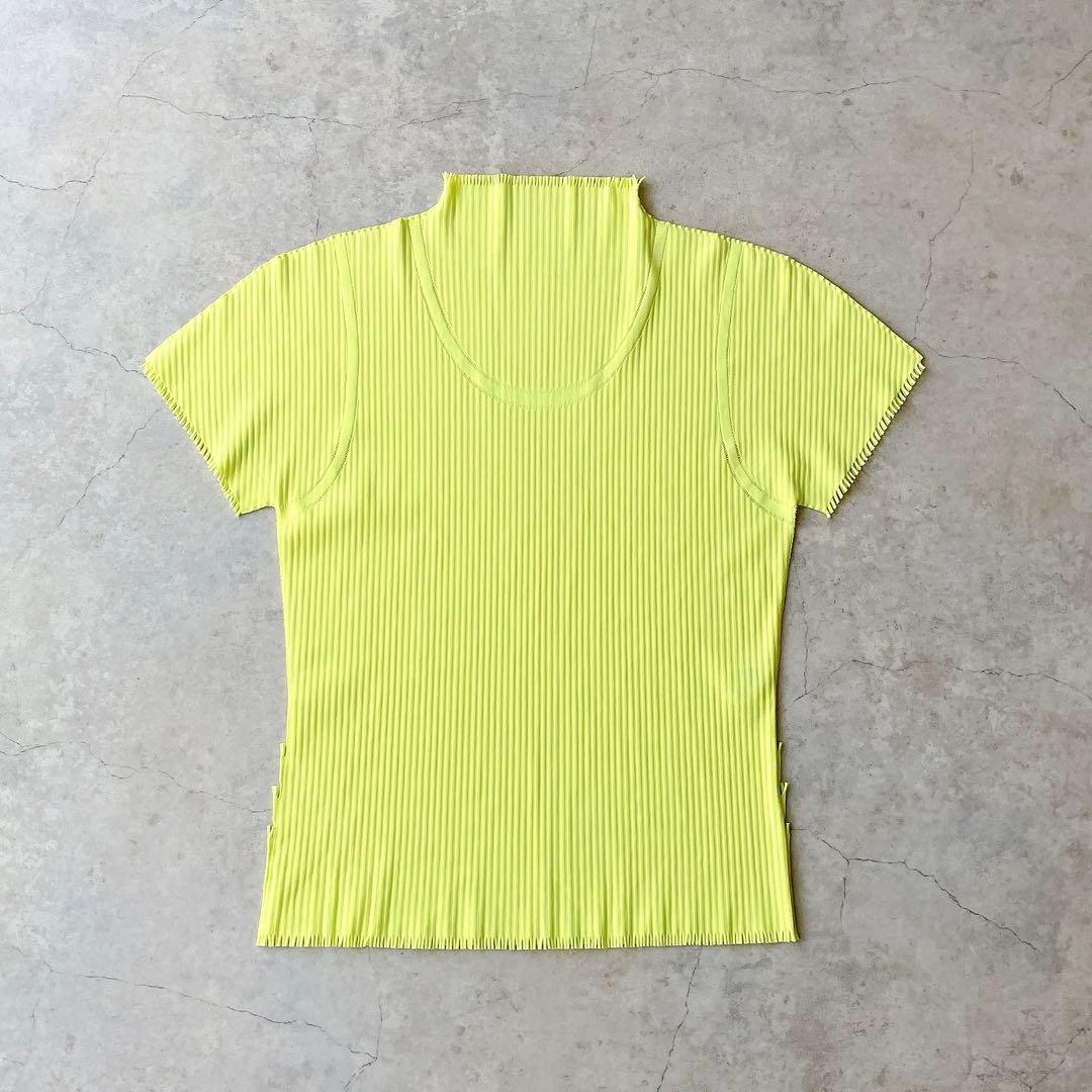PLEATS PLEASE イッセイミヤケ ハイネック 半袖カットソー サイズ3