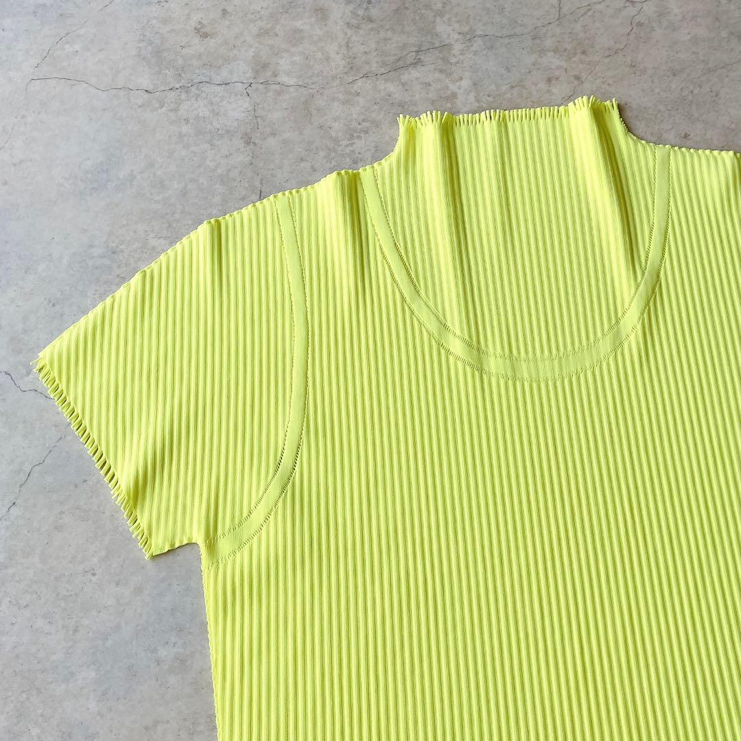 PLEATS PLEASE イッセイミヤケ ハイネック 半袖カットソー サイズ3