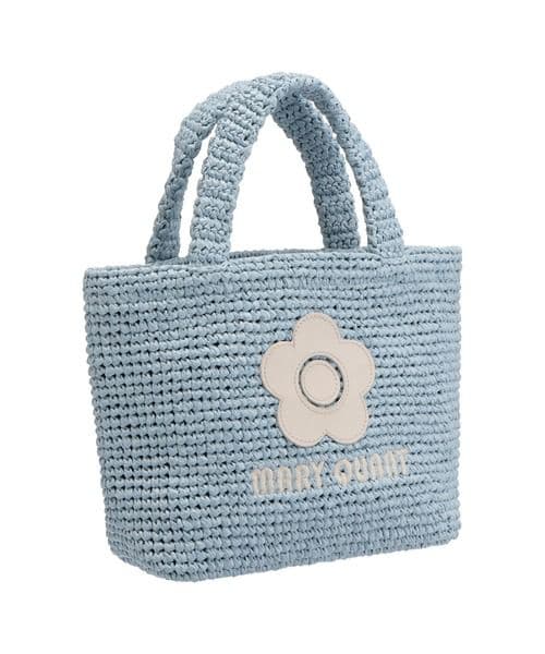 マリークワント:カゴバッグクロッシェラフィアライク トート