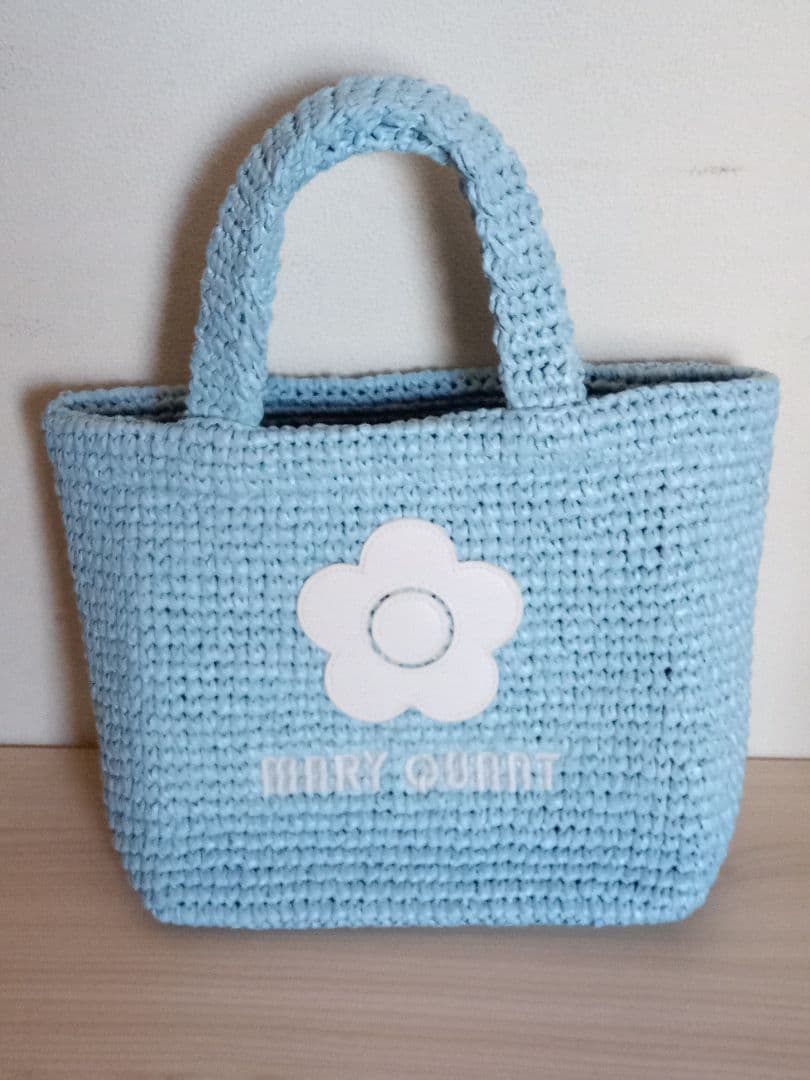 マリークワント:カゴバッグクロッシェラフィアライク トート