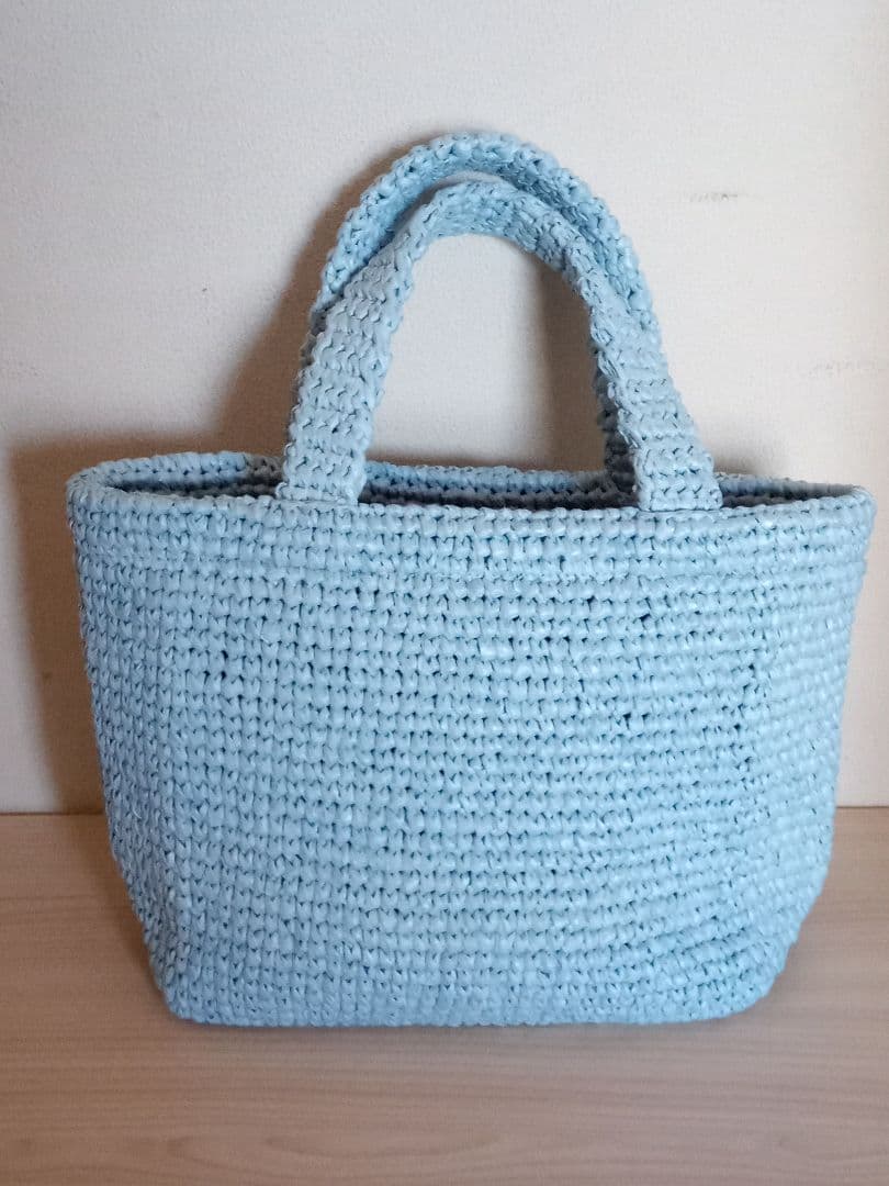 マリークワント:カゴバッグクロッシェラフィアライク トート