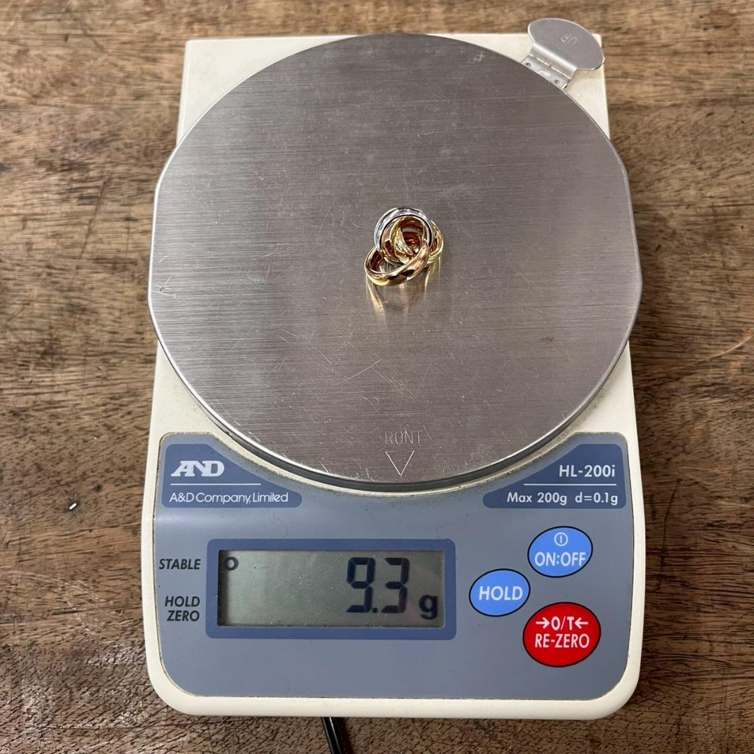 K◆美品 RUGIADA ルジアダ 18金 750PG YG WG 重量9.3g