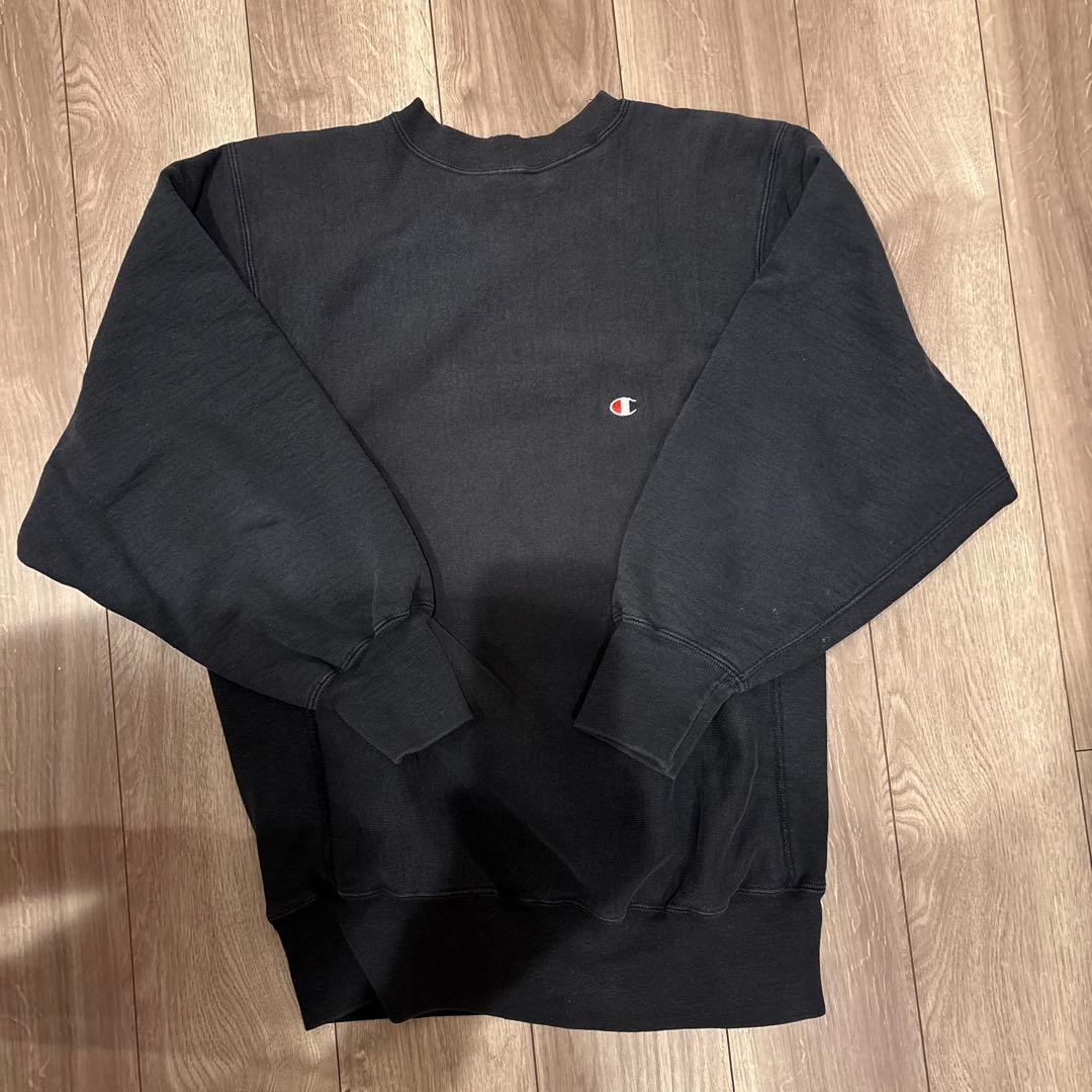 90s Champion Reverse Weave XL BLACK刺繍タグ