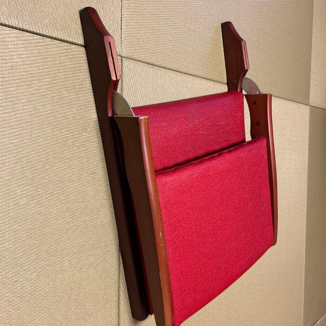 赤い座椅子 竹模様刺繍✖️4脚セット