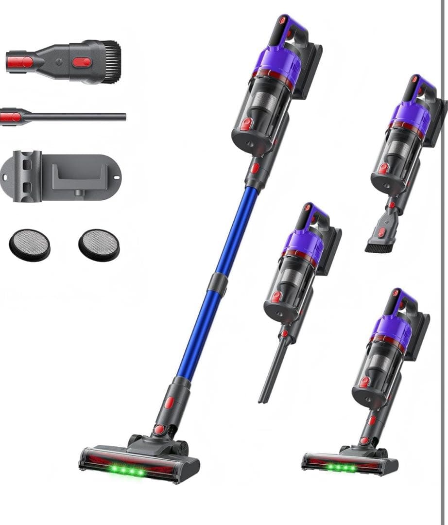 掃除機 コードレス 1月新登場 75kPa強力吸引 55分連続稼働 軽量 自立式