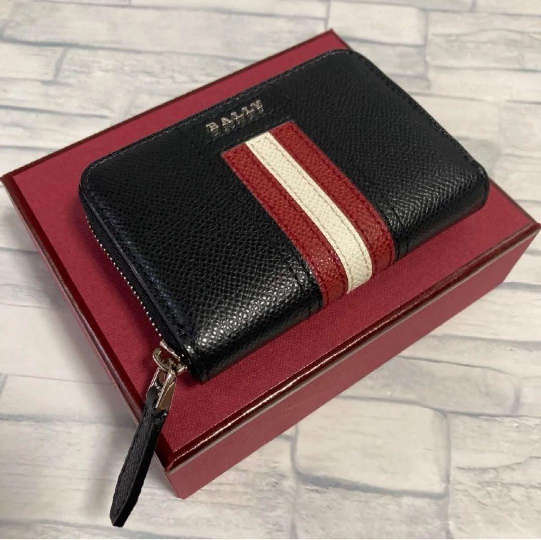 BALLY バリー ミニウォレット ケース 小銭入れ レザー ブラック