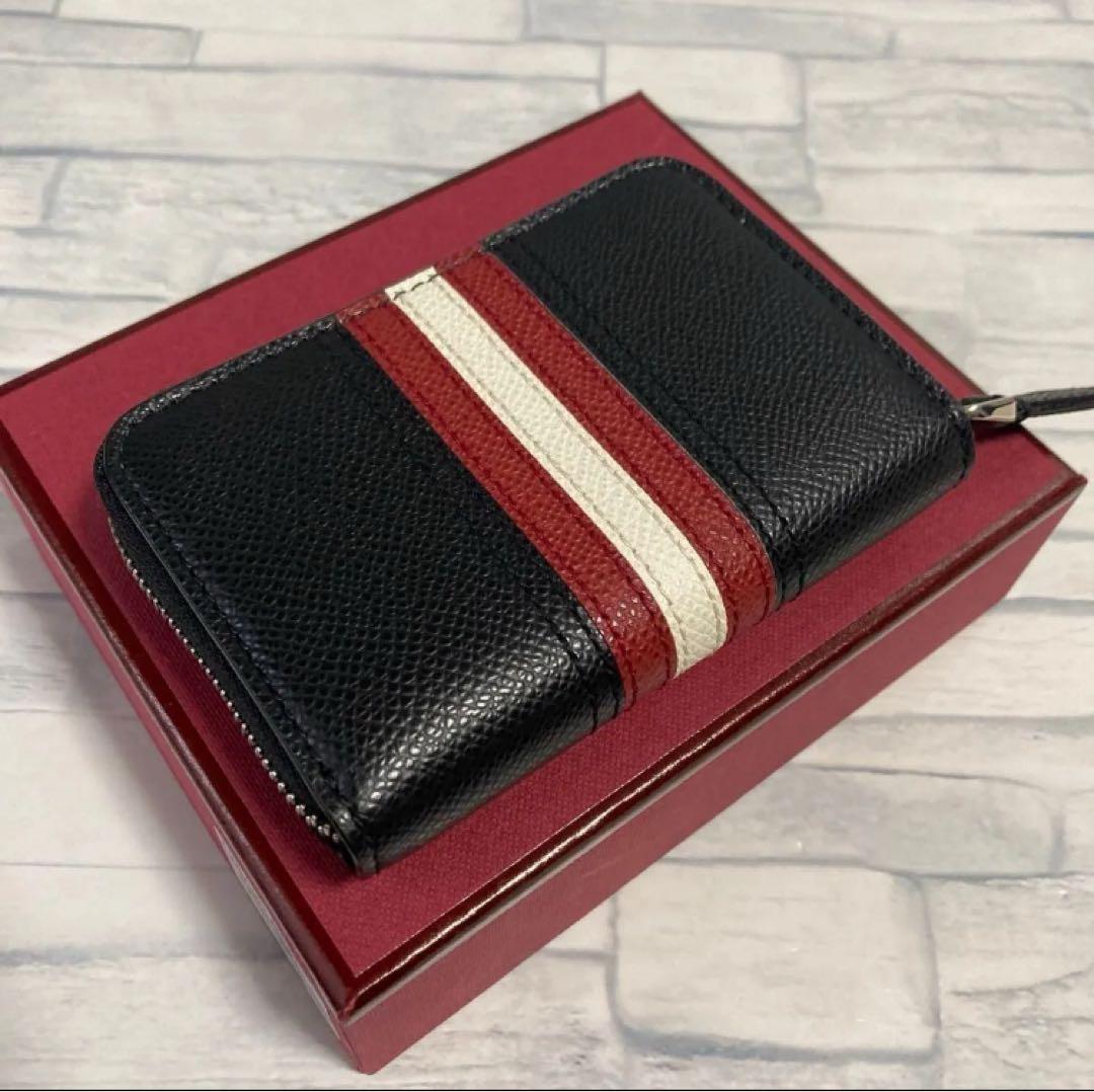BALLY バリー ミニウォレット ケース 小銭入れ レザー ブラック