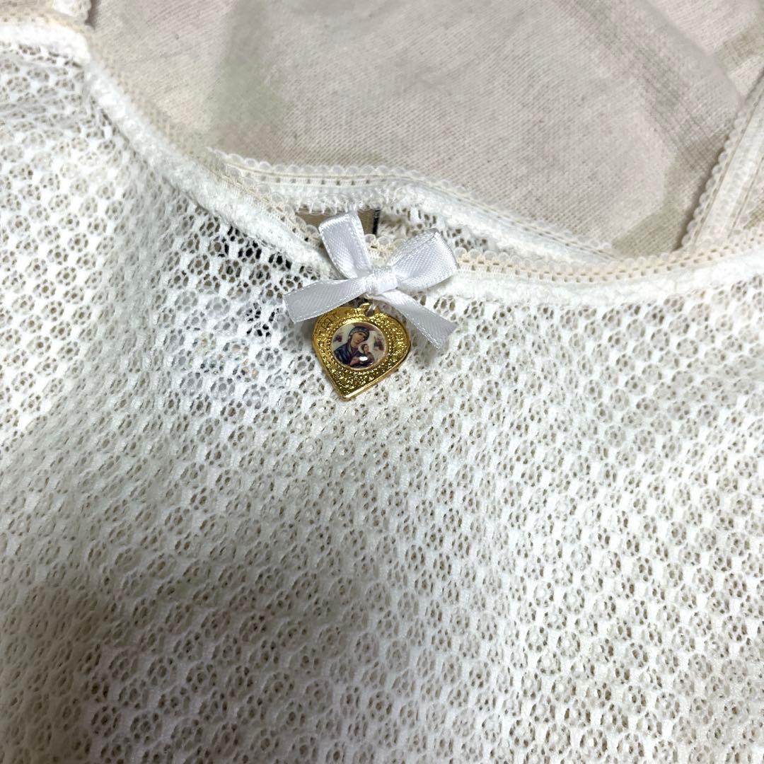 ドルチェ&ガッバーナ　D&G ホワイト メッシュ キャミソール Sサイズ