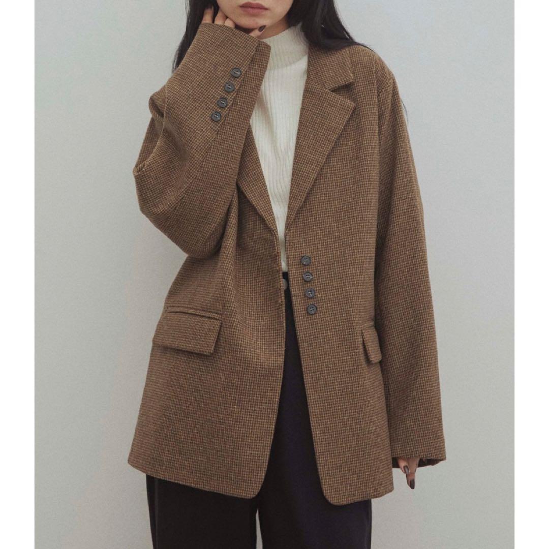 dium.チェックテーラードジャケット