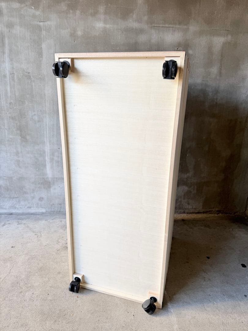 美品 桐 衣装ケース 5段 キャスター付き 桐箱 桐ケース