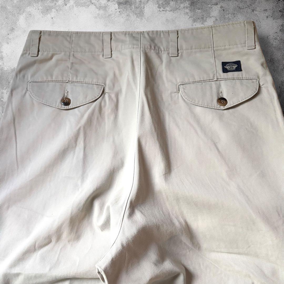 90s USA製 DOCKERS ツータックワイドチノ ヴィンテージ 白チノパン