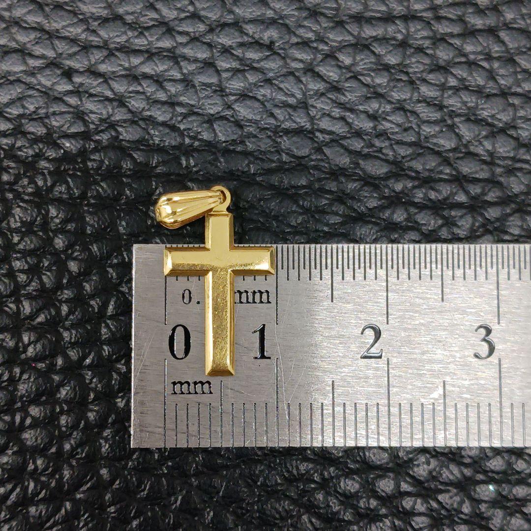 (C012813) K18 YG ネックレス トップ チャーム 十字架