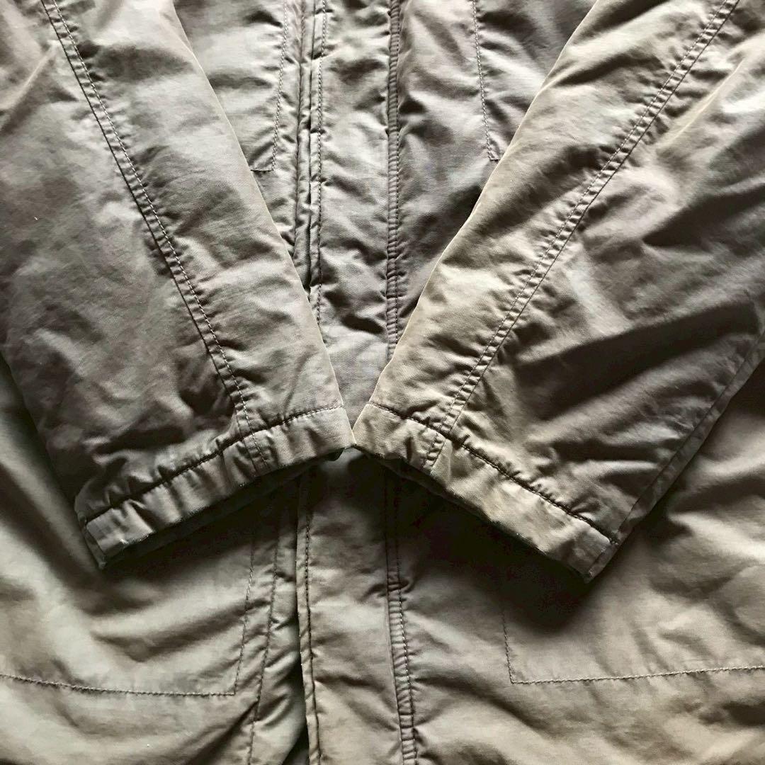 XL相当✨アルマーニ モッズコート ロング丈 裏地ボア 極暖 フード カーキ