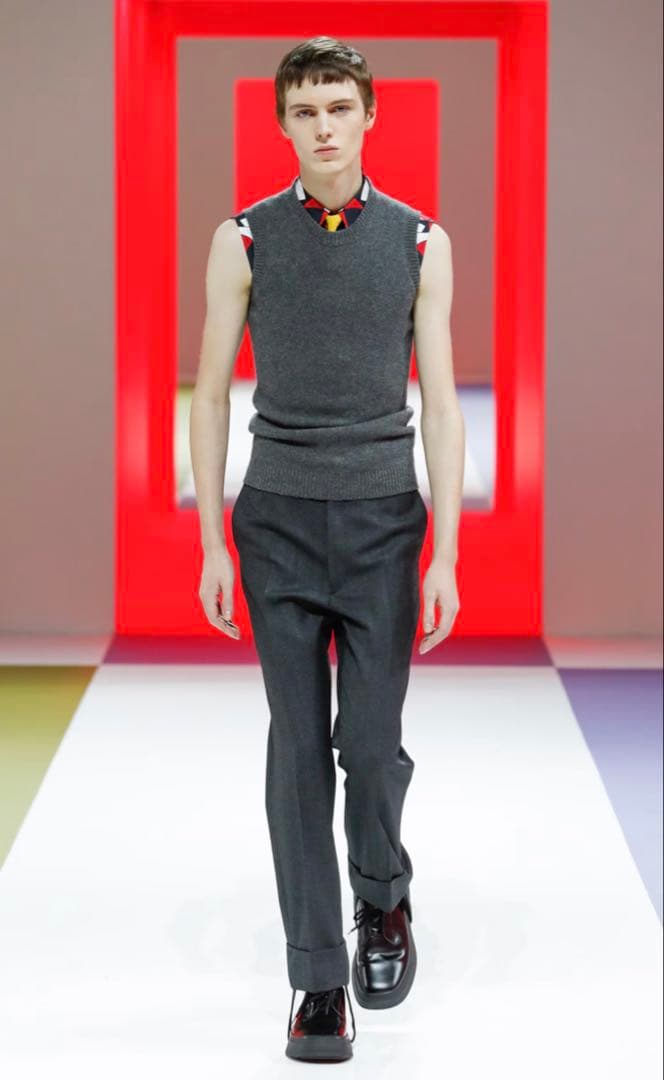 PRADA ウールモヘアスラックス