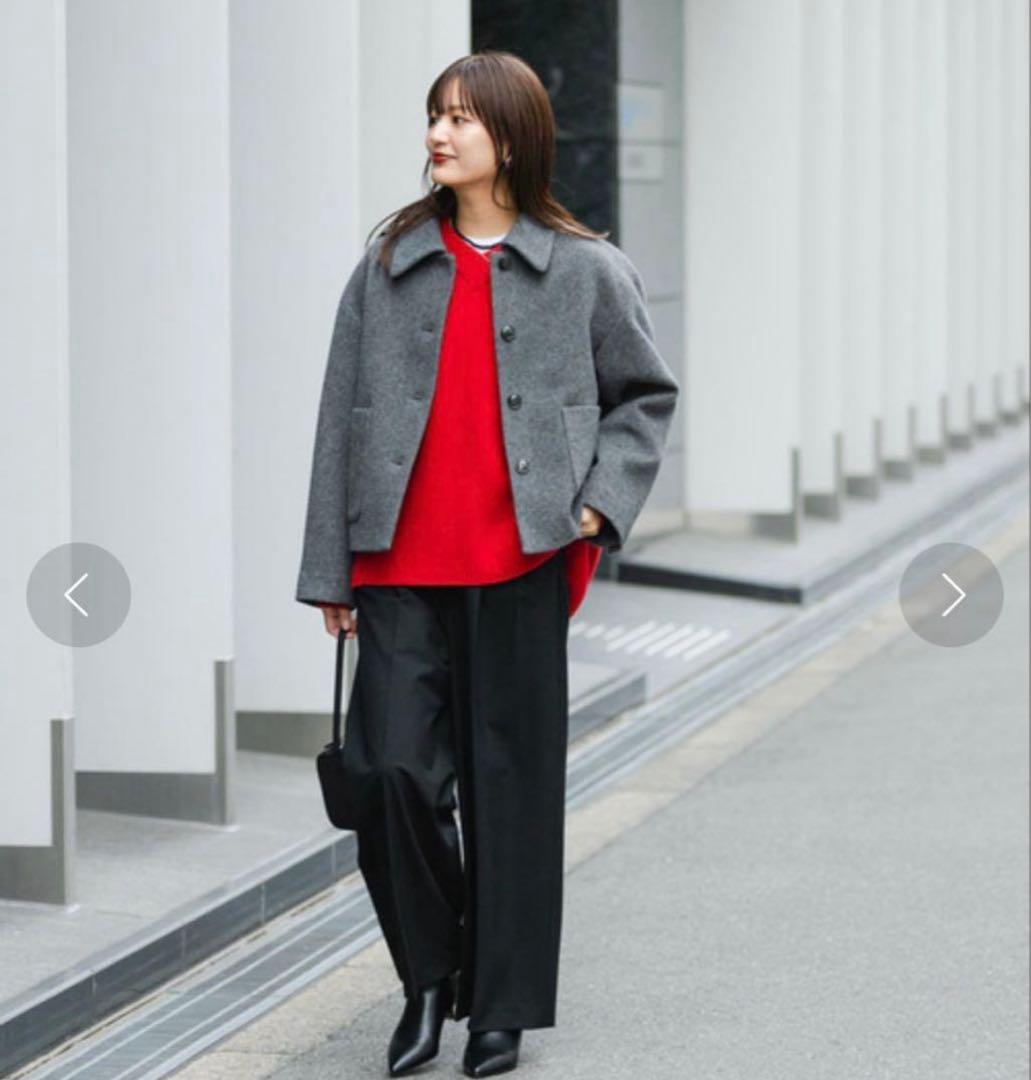 URBAN RESEARCH ウールモッサショートコート　GRAY